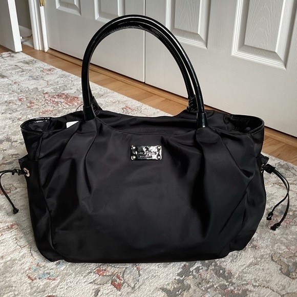 Kate Spade Stevie Black Nylon Baby Diaper Bag - Picture 1 of 16